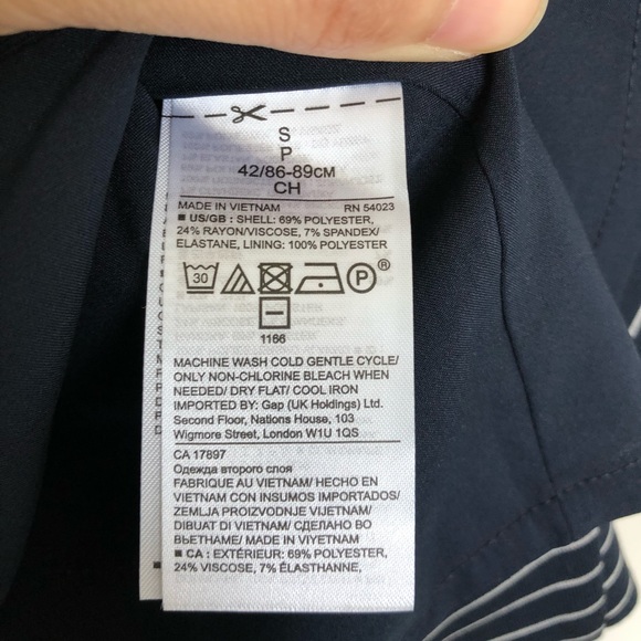 2/$15 MixMatch Banana Republic NWT Navy Stripes Skirt - Picture 5 of 10